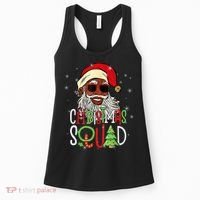 Santa Christmas Squad Black  African American Pajamas Women's Tank Top thumb 0