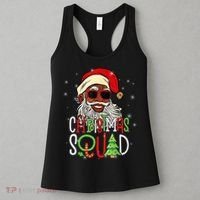 Santa Christmas Squad Black  African American Pajamas Women's Tank Top thumb 3