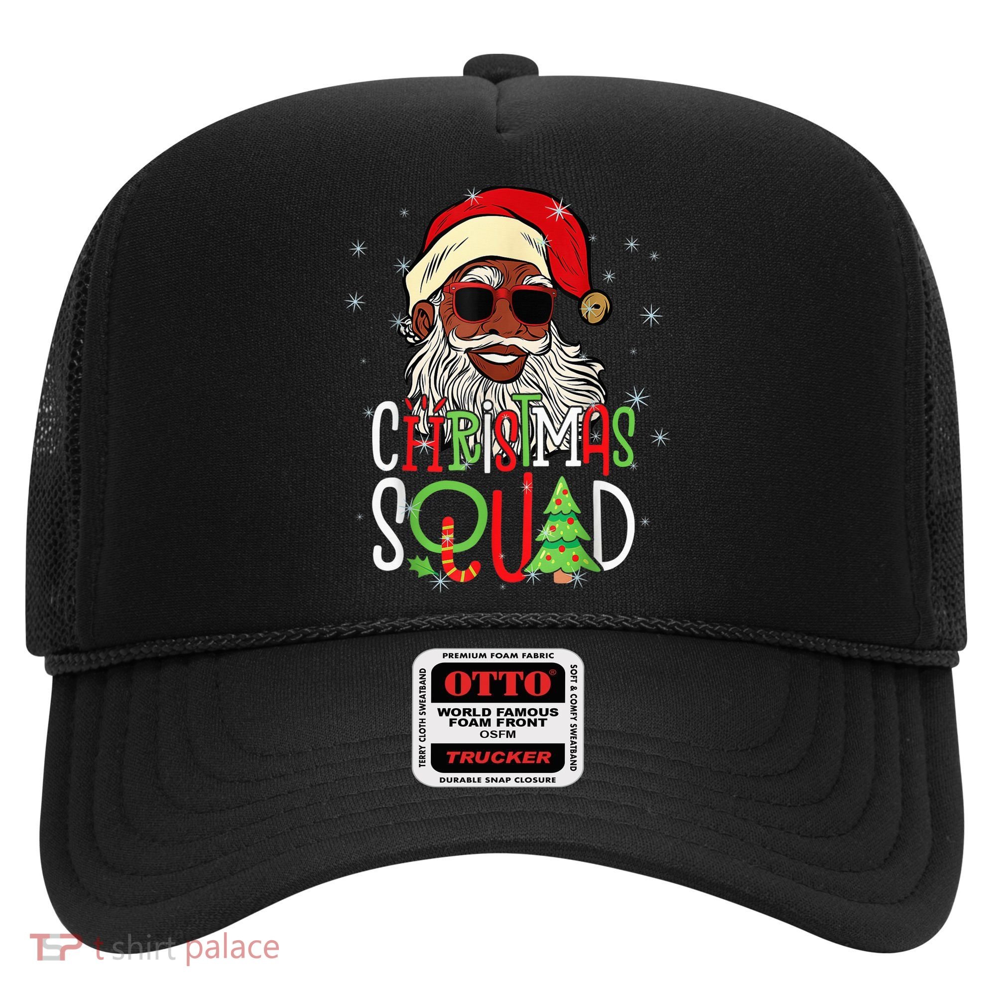Santa Christmas Squad Black  African American Pajamas Hat