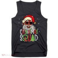 Santa Christmas Squad Black  African American Pajamas Tank Top thumb 0