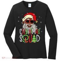 Santa Christmas Squad Black  African American Pajamas Women's Long Sleeve Shirt thumb 0