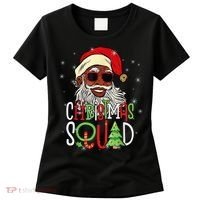 Santa Christmas Squad Black  African American Pajamas Women's T-Shirt thumb 0