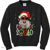 Santa Christmas Squad Black  African American Pajamas Kids Sweatshirt thumb 0