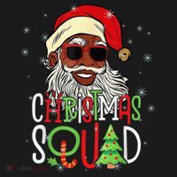 Santa Christmas Squad Black  African American Pajamas Kids Hoodie thumb 5