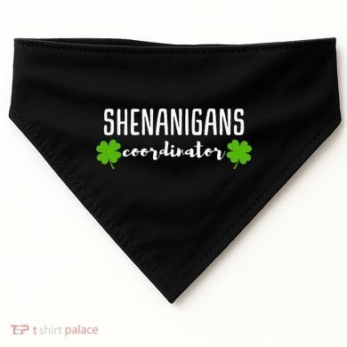 Shenanigans Coordinator Saint Irish Pats St. Patrick's Day USA-Made Doggie Bandana