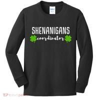 Shenanigans Coordinator Saint Irish Pats St. Patrick's Day Kids Long Sleeve Shirt thumb 0