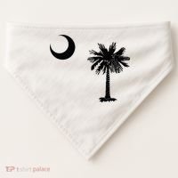 South Carolina State Flag Palmetto Moon SC Pride USA-Made Doggie Bandana thumb 0