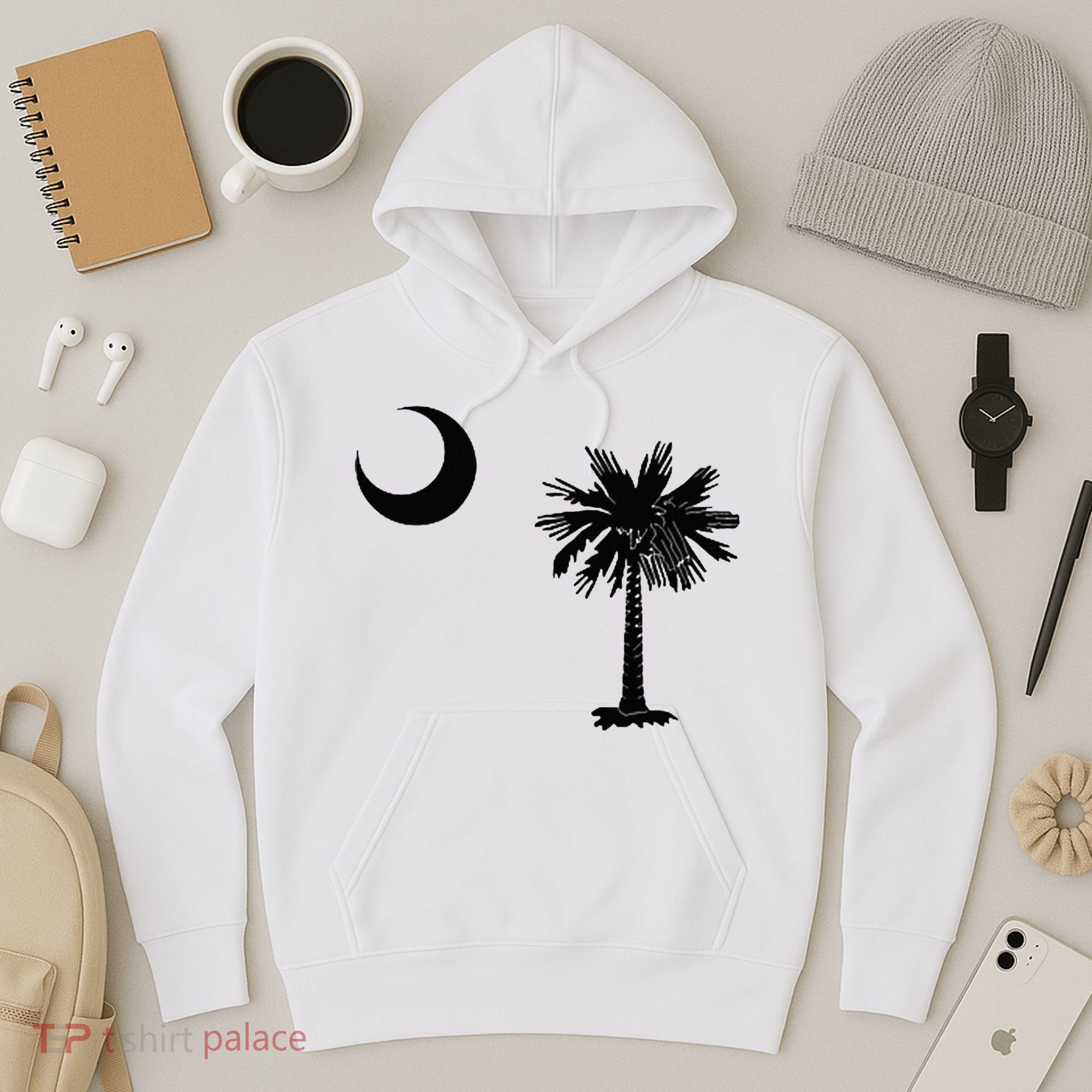 South Carolina State Flag Palmetto Moon SC Pride Hoodie