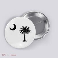 South Carolina State Flag Palmetto Moon SC Pride Button thumb 0