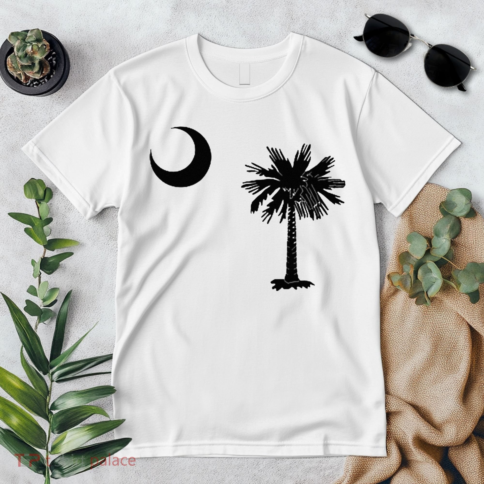 South Carolina State Flag Palmetto Moon SC Pride Premium T-Shirt
