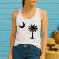 South Carolina State Flag Palmetto Moon SC Pride Women's Tank Top thumb 2