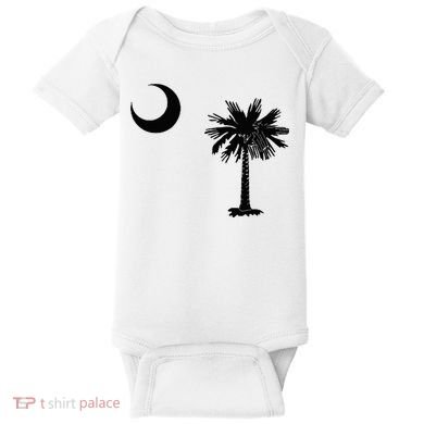 South Carolina State Flag Palmetto Moon SC Pride Baby Bodysuit