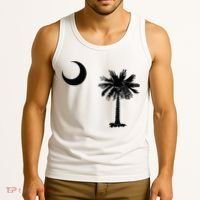 South Carolina State Flag Palmetto Moon SC Pride Tank Top thumb 3