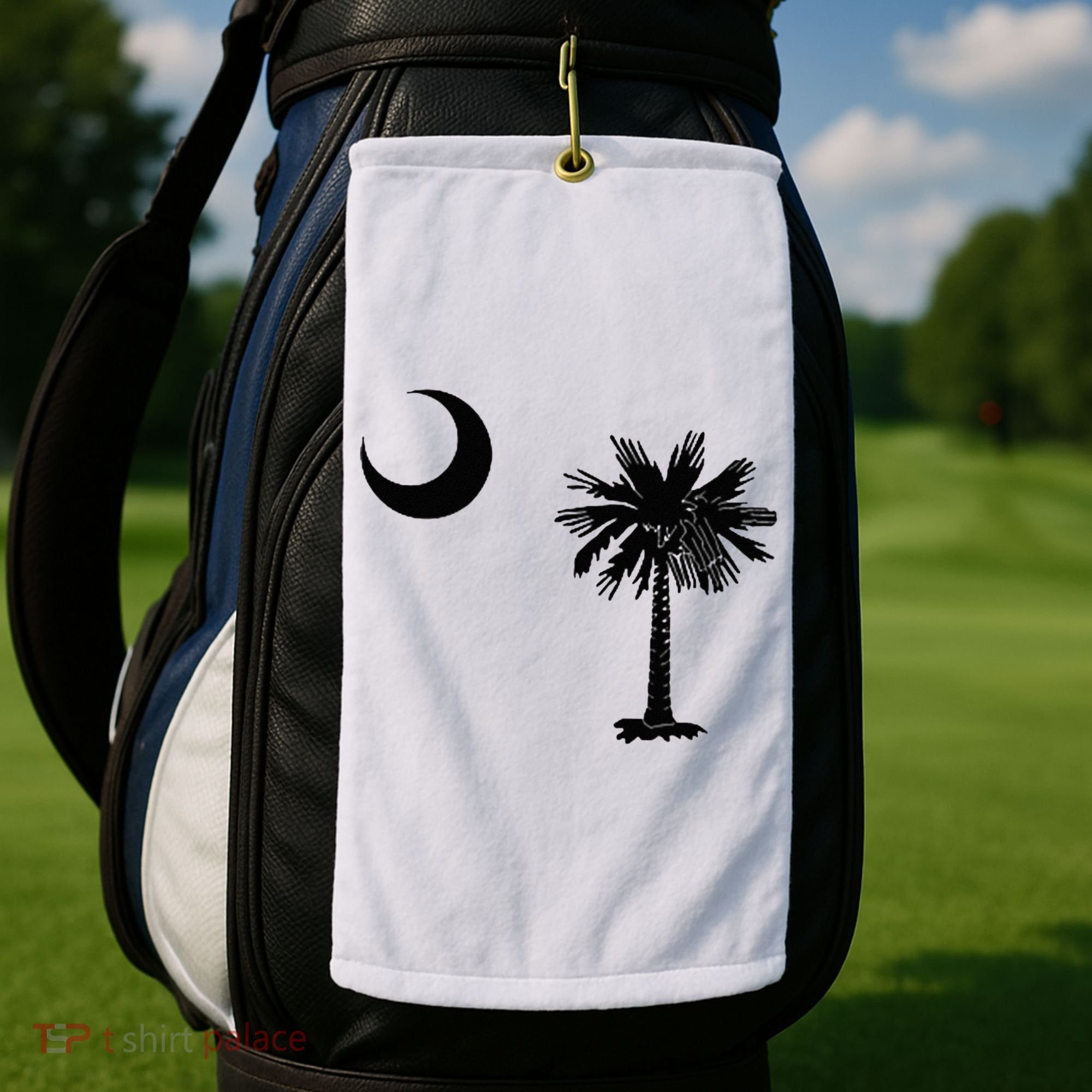 South Carolina State Flag Palmetto Moon SC Pride Golf Towel