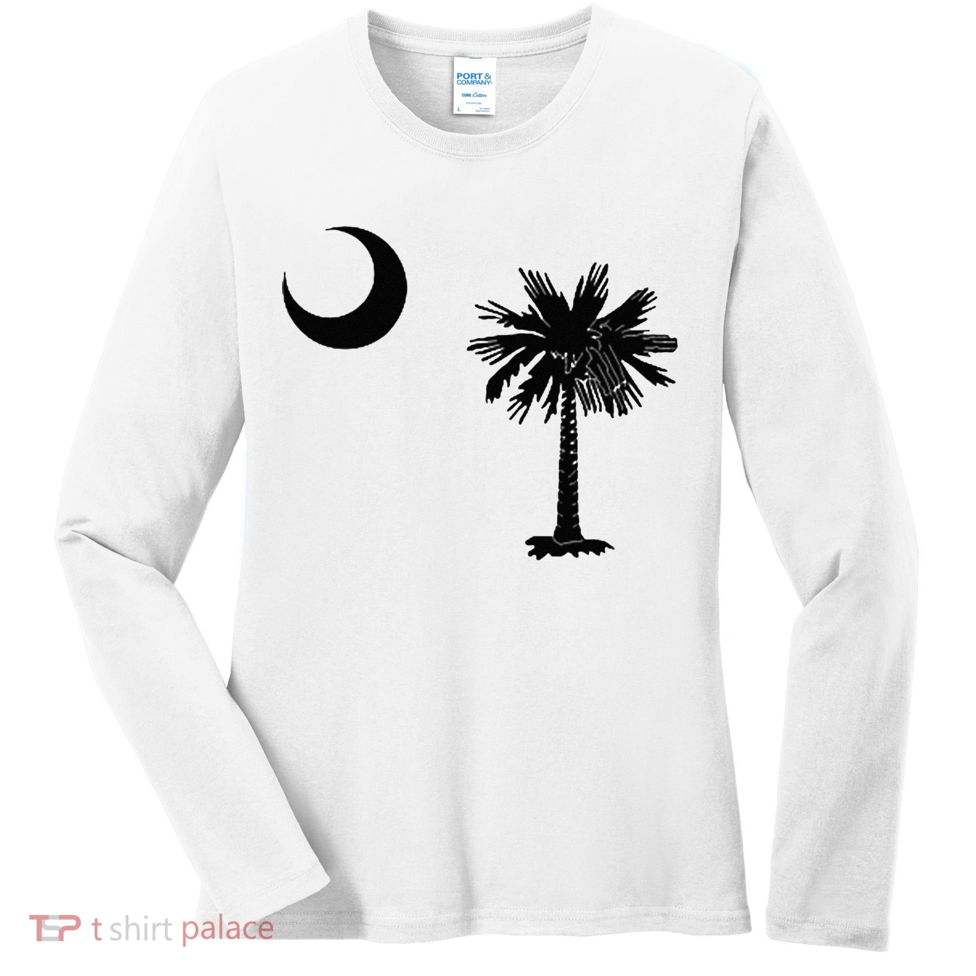 South Carolina State Flag Palmetto Moon SC Pride Women's Long Sleeve Shirt