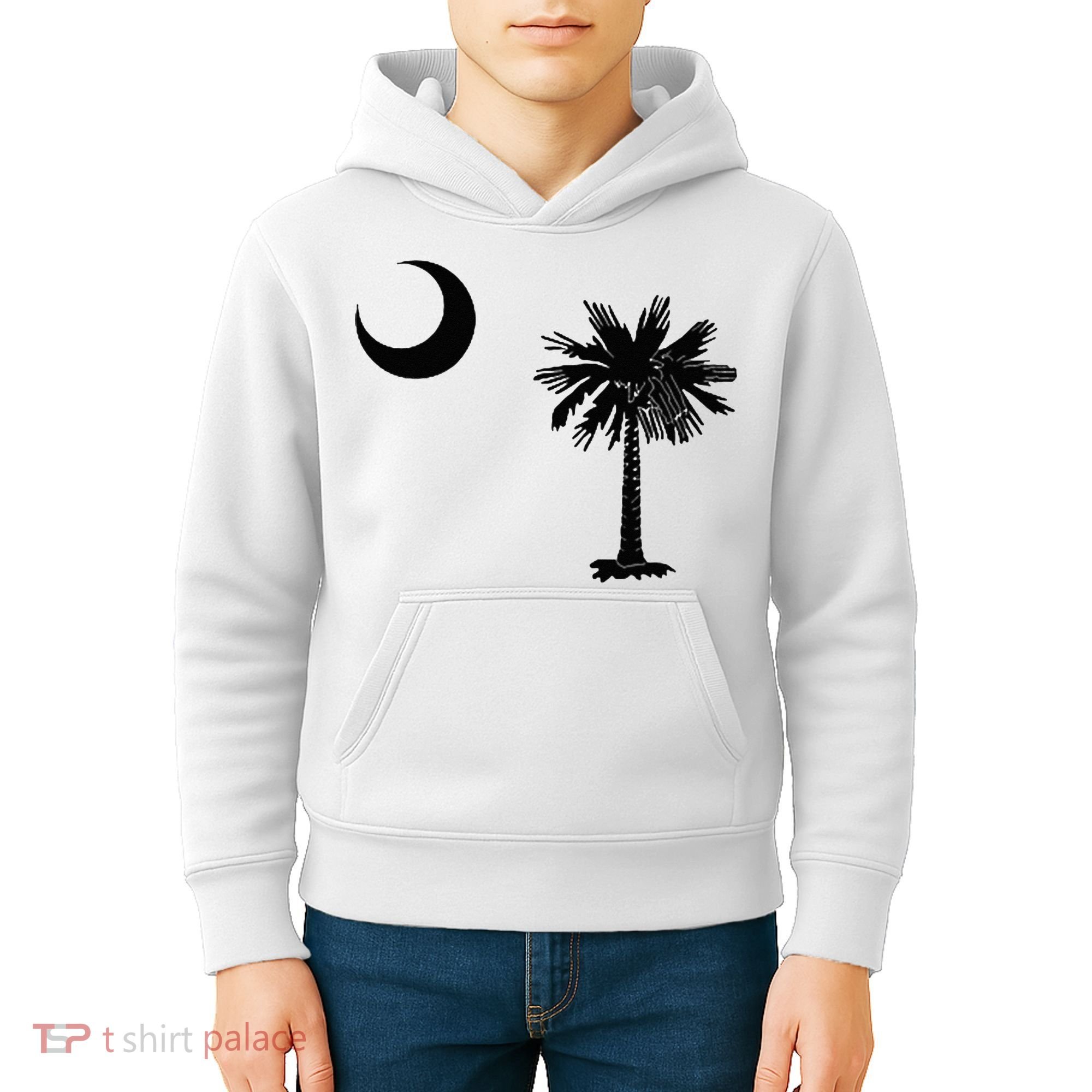 South Carolina State Flag Palmetto Moon SC Pride Kids Hoodie