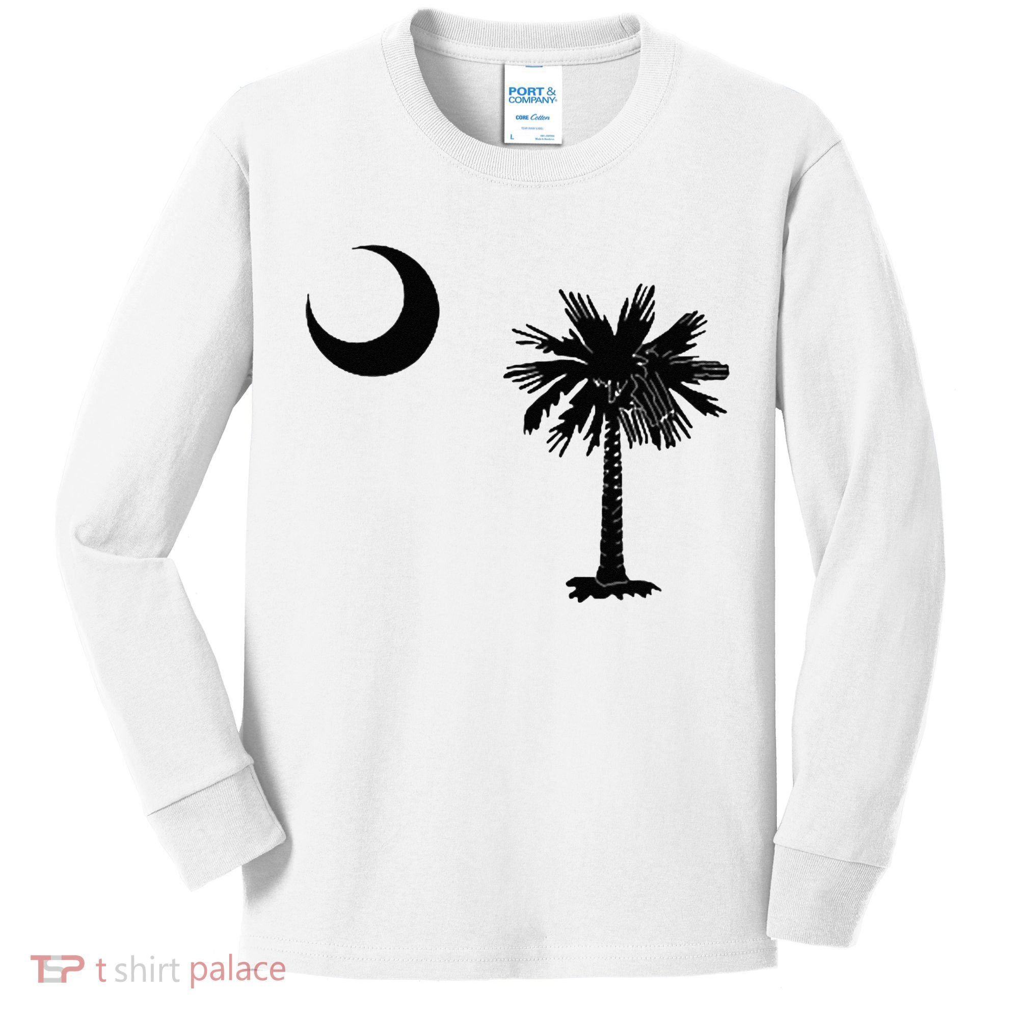 South Carolina State Flag Palmetto Moon SC Pride Kids Long Sleeve Shirt