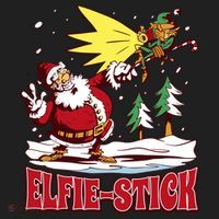 Santa Claus Selfie Funny Elf Christmas Women's Sweatshirt thumb 2