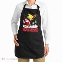 Santa Claus Selfie Funny Elf Christmas Apron thumb 2