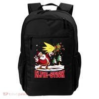 Santa Claus Selfie Funny Elf Christmas Backpack thumb 0