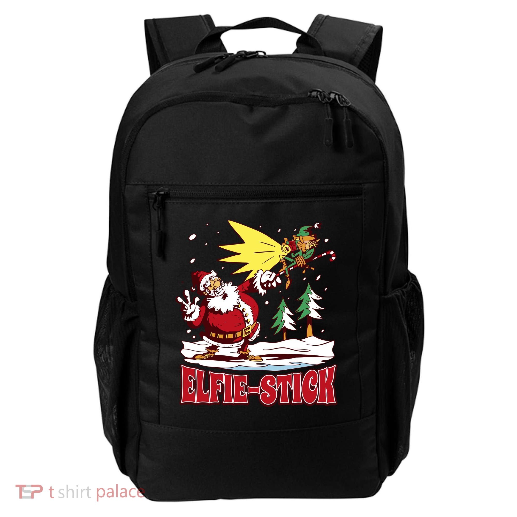 Santa Claus Selfie Funny Elf Christmas Backpack
