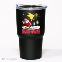 Santa Claus Selfie Funny Elf Christmas Tumbler thumb 0