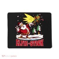 Santa Claus Selfie Funny Elf Christmas Mousepad thumb 0