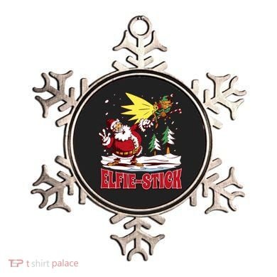 Santa Claus Selfie Funny Elf Christmas Ornament