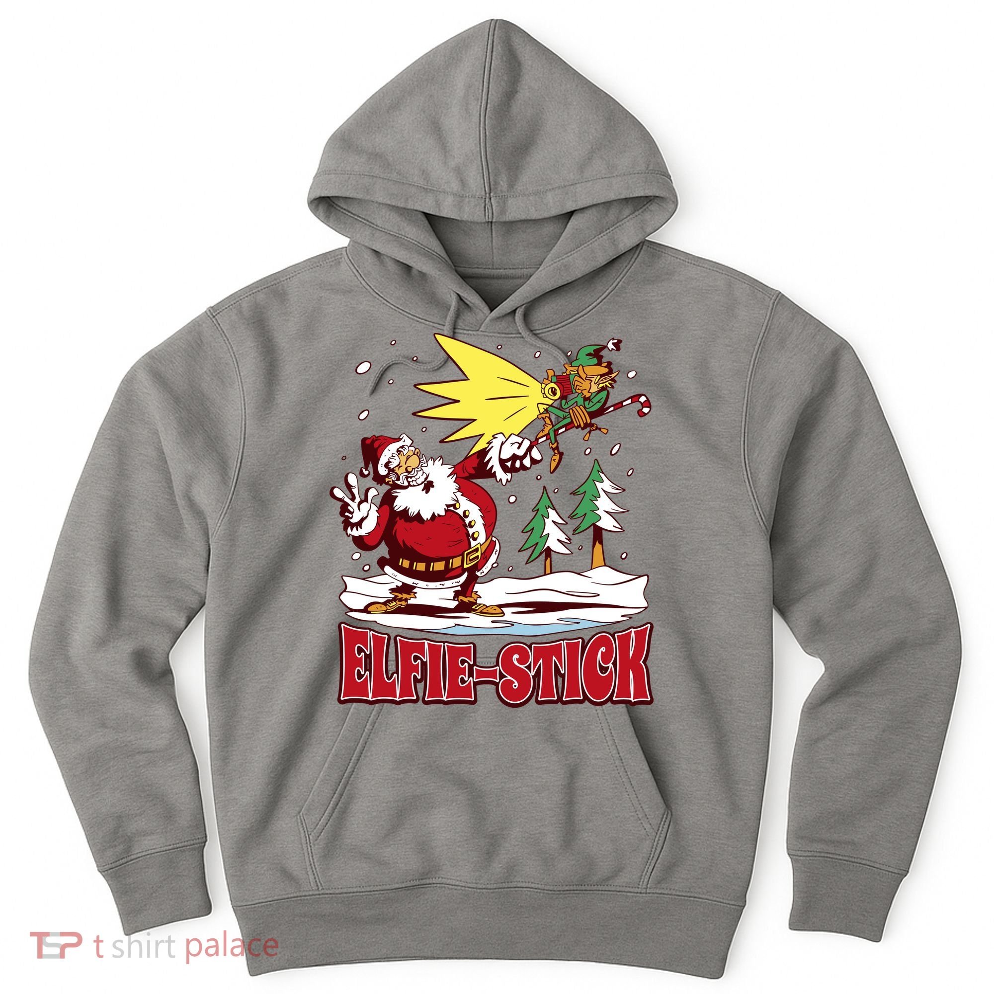Santa Claus Selfie Funny Elf Christmas Hoodie
