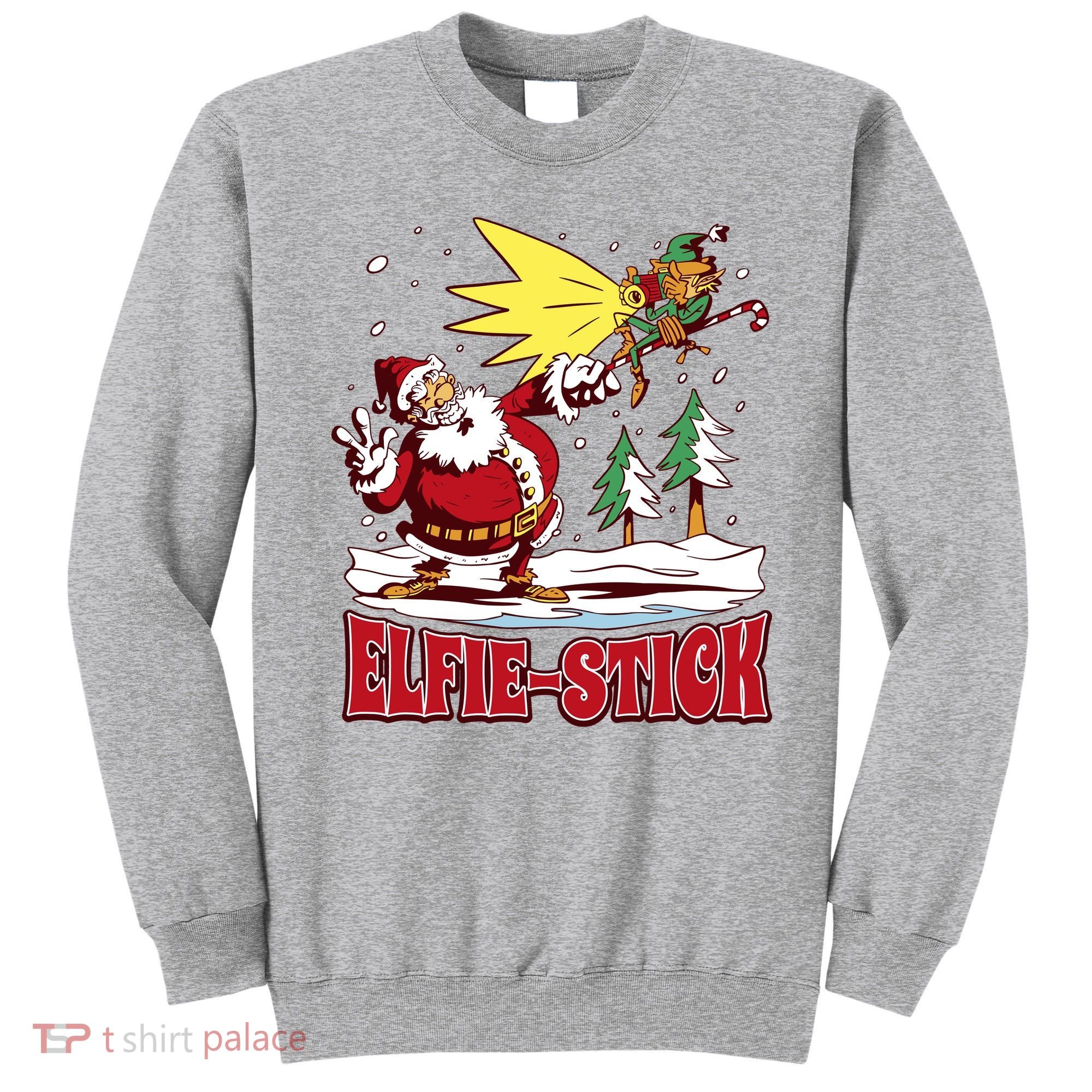 Santa Claus Selfie Funny Elf Christmas Sweatshirt