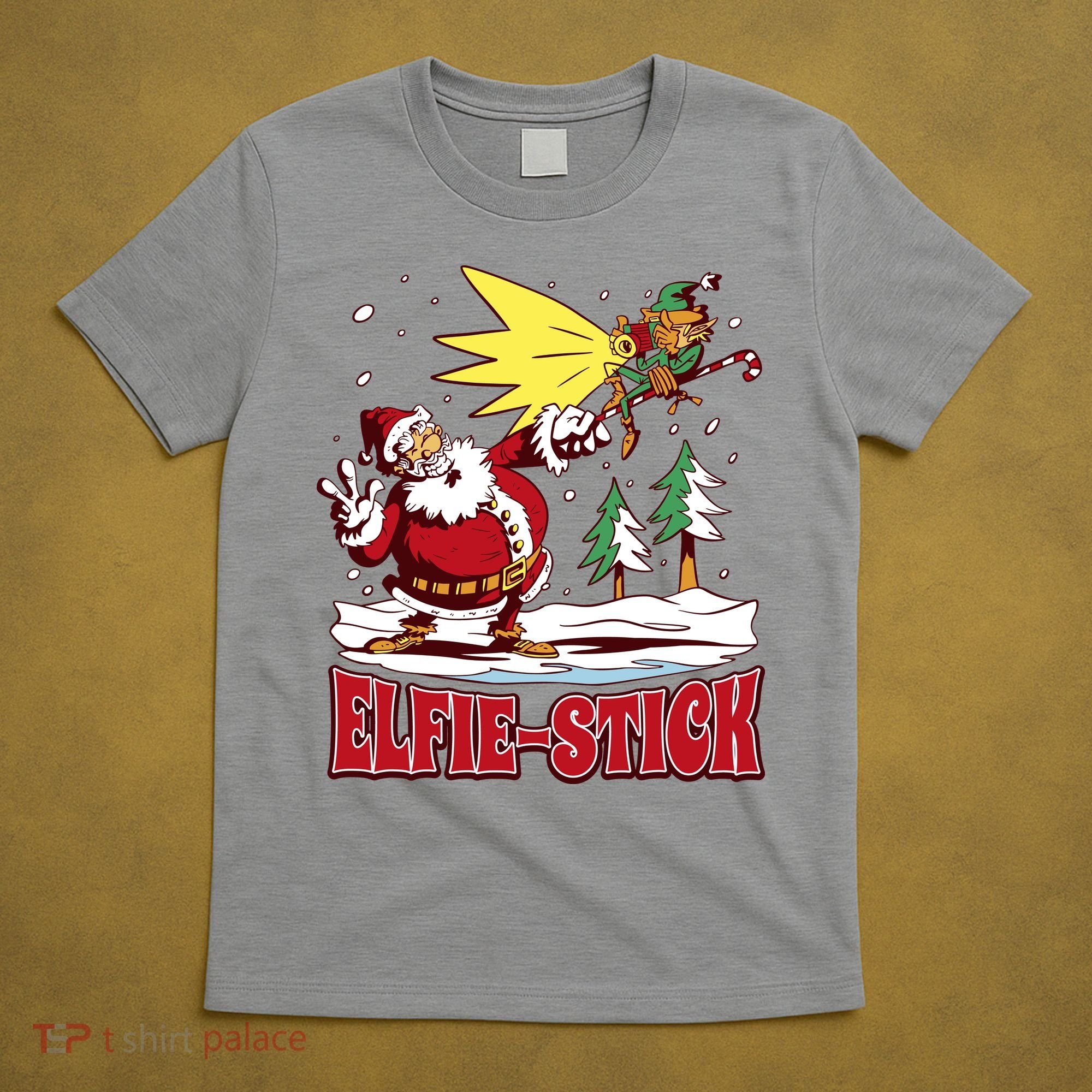 Santa Claus Selfie Funny Elf Christmas T-Shirt