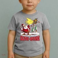 Santa Claus Selfie Funny Elf Christmas Toddler T-Shirt thumb 2