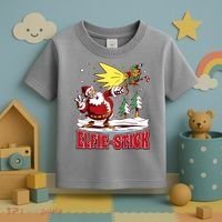 Santa Claus Selfie Funny Elf Christmas Toddler T-Shirt thumb 3