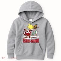 Santa Claus Selfie Funny Elf Christmas Kids Hoodie thumb 0