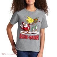 Santa Claus Selfie Funny Elf Christmas Kids T-Shirt thumb 2