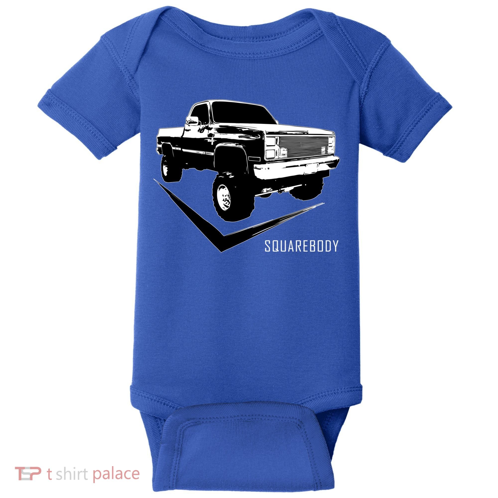 Squarebody Classic Square Body Truck Funny Gift Baby Bodysuit
