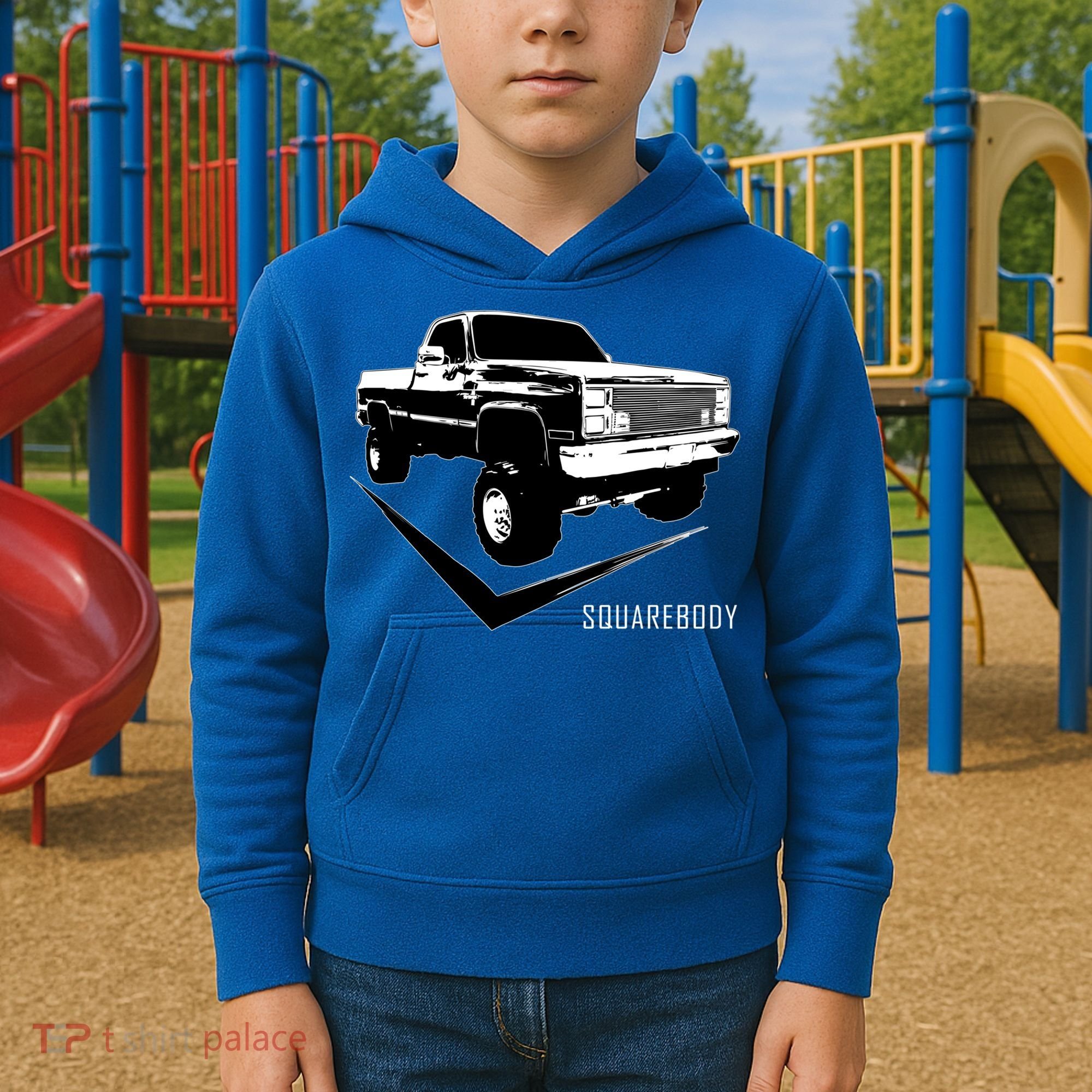 Squarebody Classic Square Body Truck Funny Gift Kids Hoodie
