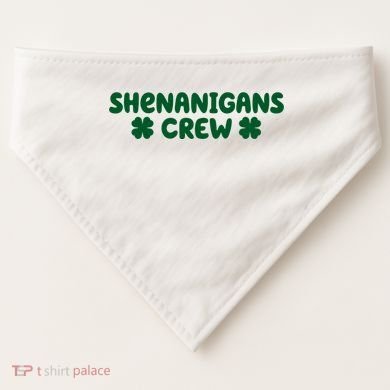 Shenanigans Crew St Patricks Day USA-Made Doggie Bandana