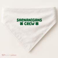 Shenanigans Crew St Patricks Day USA-Made Doggie Bandana thumb 0