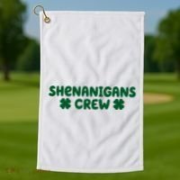 Shenanigans Crew St Patricks Day Golf Towel thumb 1