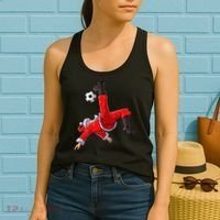 Soccer Christmas Santa Bicycle Kick Xmas Ball Sport Women's Tank Top thumb 2