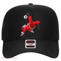 Soccer Christmas Santa Bicycle Kick Xmas Ball Sport Hat thumb 0