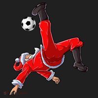 Soccer Christmas Santa Bicycle Kick Xmas Ball Sport Golf Towel thumb 3