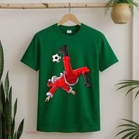 Soccer Christmas Santa Bicycle Kick Xmas Ball Sport T-Shirt thumb 2