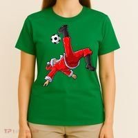 Soccer Christmas Santa Bicycle Kick Xmas Ball Sport T-Shirt thumb 4