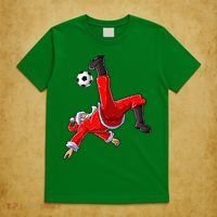 Soccer Christmas Santa Bicycle Kick Xmas Ball Sport T-Shirt thumb 5