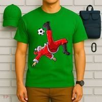 Soccer Christmas Santa Bicycle Kick Xmas Ball Sport T-Shirt thumb 6