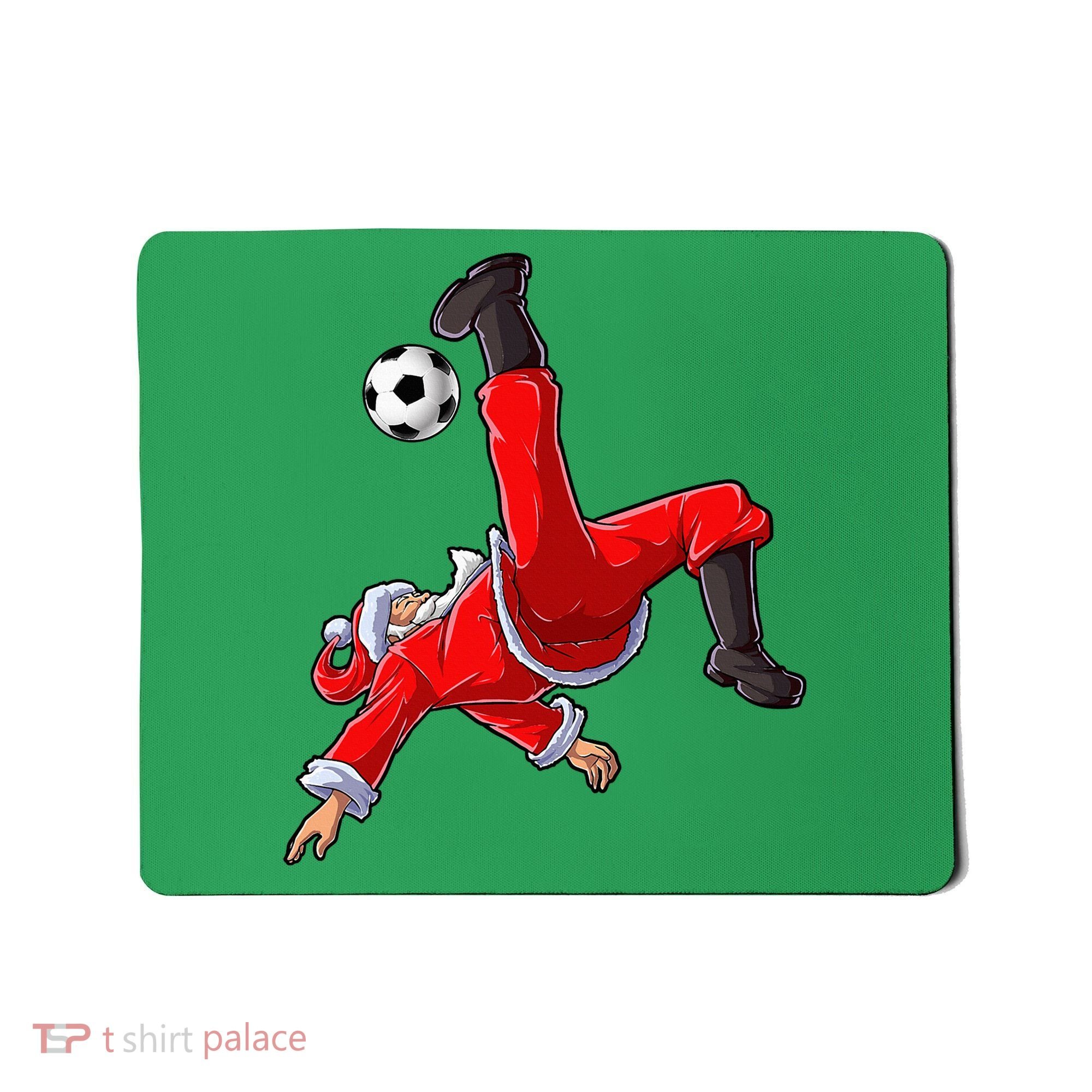 Soccer Christmas Santa Bicycle Kick Xmas Ball Sport Mousepad