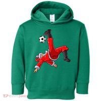 Soccer Christmas Santa Bicycle Kick Xmas Ball Sport Toddler Hoodie thumb 0
