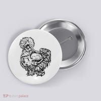 Silkie Chicken Button thumb 0